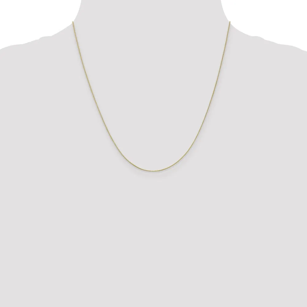 10KT Yellow Gold 20-inch 0.5MM Box Pendant Chain