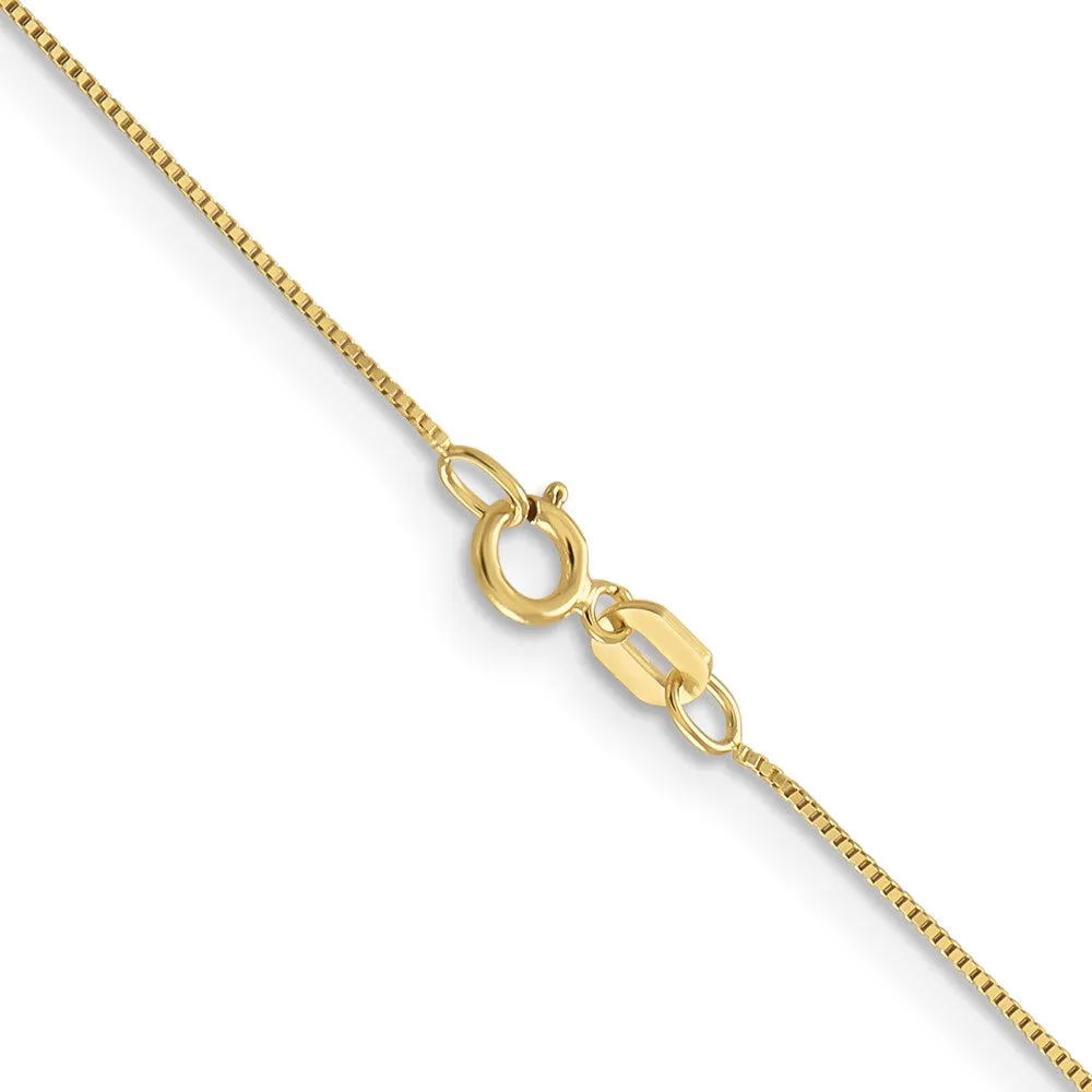 10KT Yellow Gold 20-inch 0.5MM Box Pendant Chain