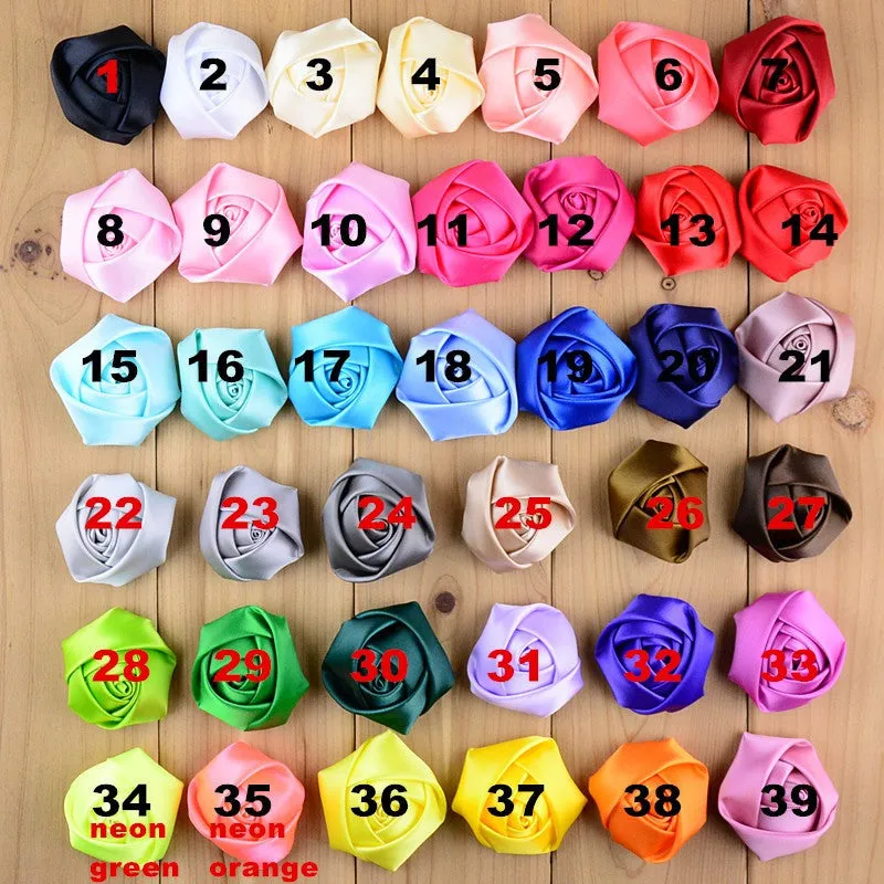 10pcs Satin Rose Brooch Bouquet PACK- 002