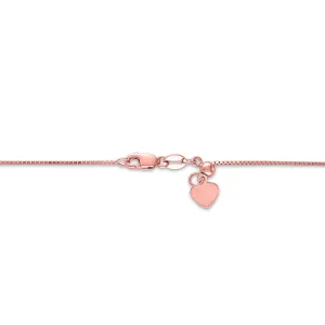 14KT Rose Gold 22-inch 0.7MM Adjustable Box Chain