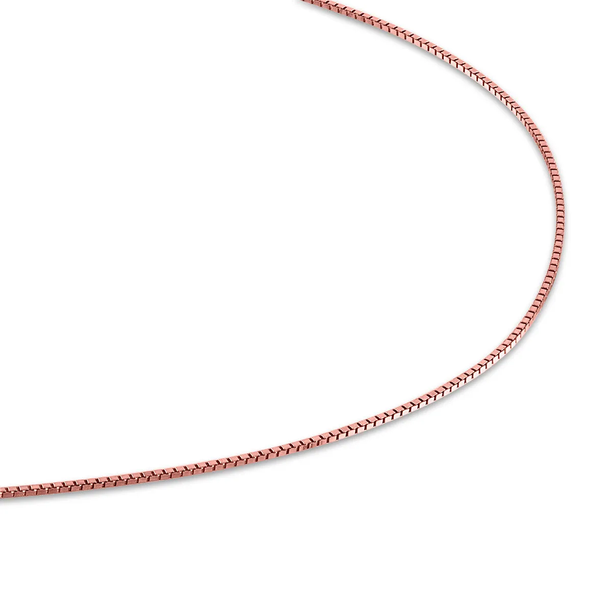 14KT Rose Gold 22-inch 0.7MM Adjustable Box Chain