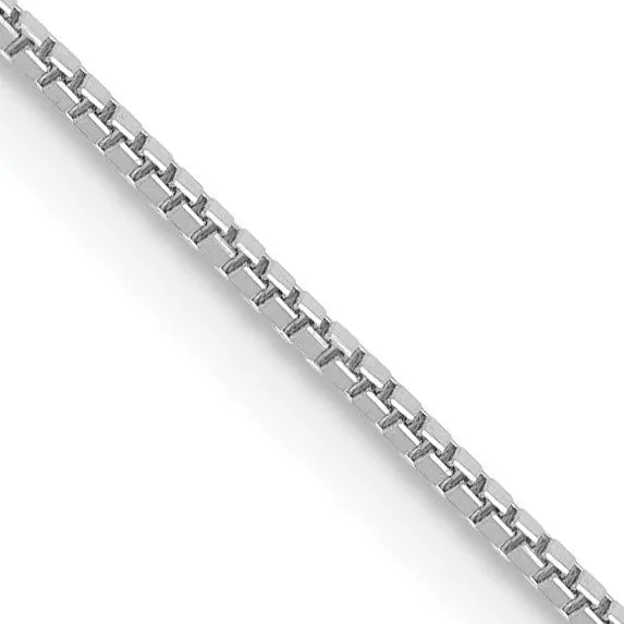 14KT White Gold 18-inch 0.7MM Box Pendant Chain