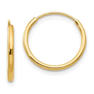 14KT Yellow Gold 13MM Hoop Earrings