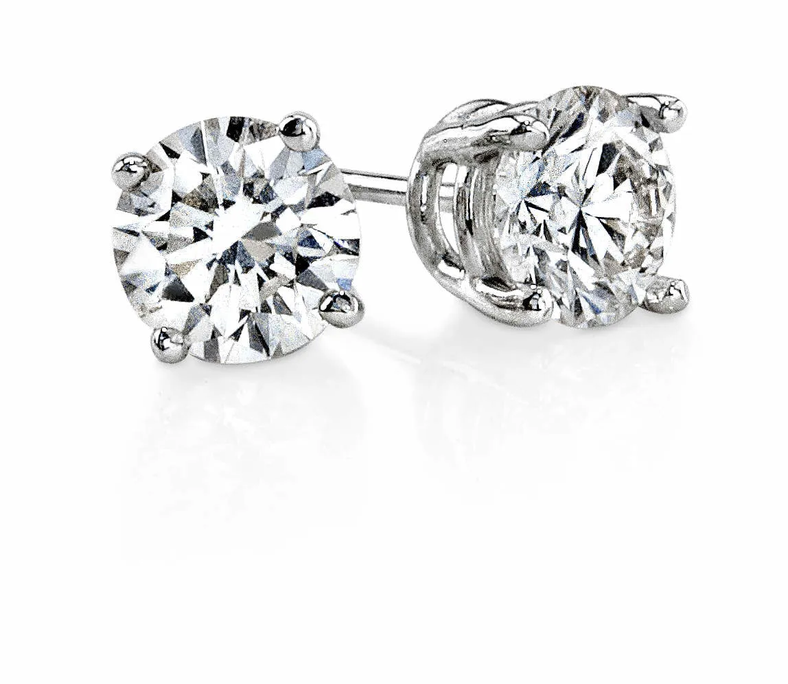 2.02 CTW Classic Diamond Stud Earrings