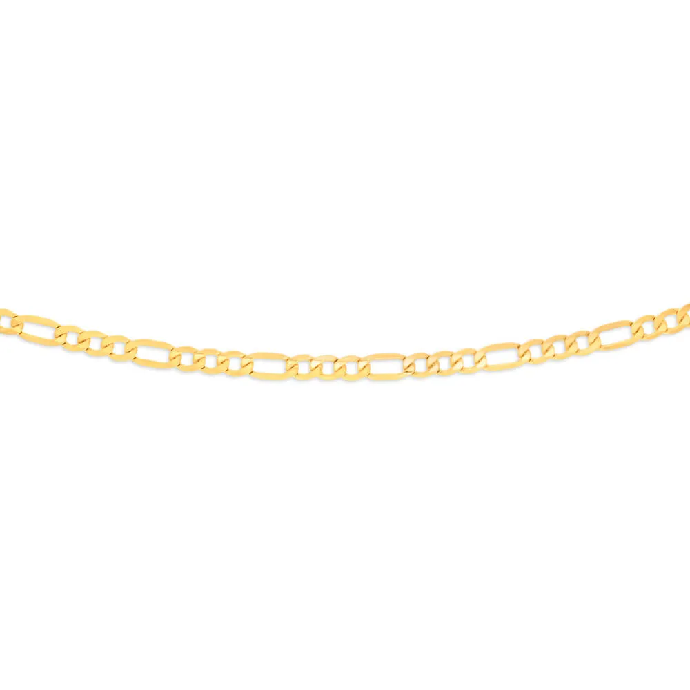 9ct Yellow Gold Silver Filled 55cm Figaro Chain 150 Gauge