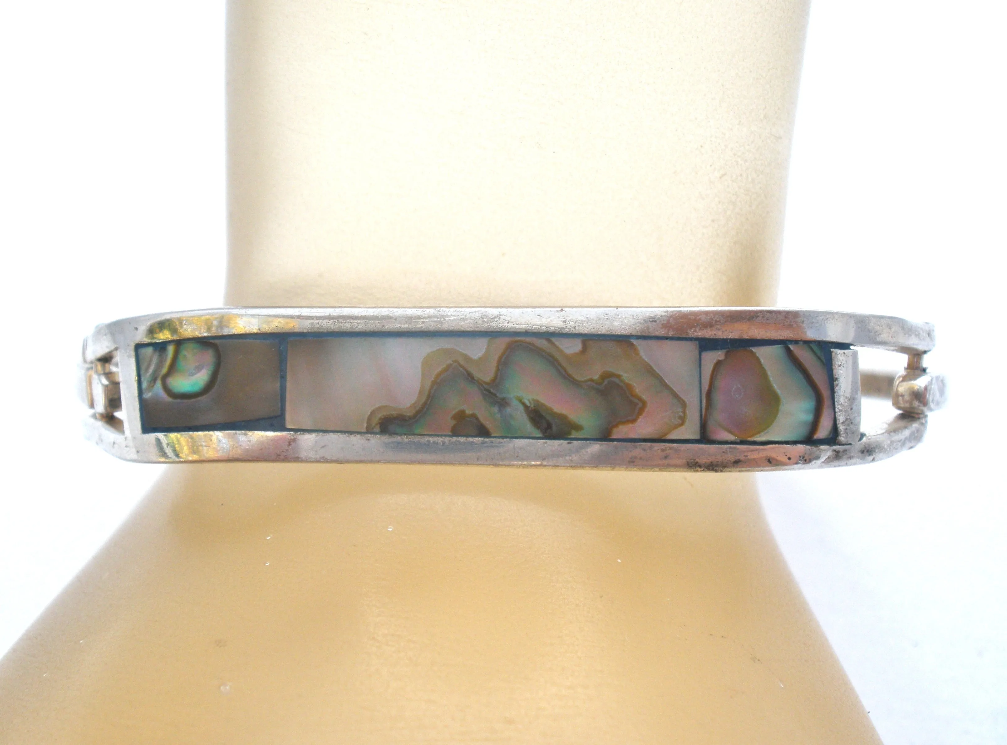 Abalone Shell Bangle Bracelet Vintage