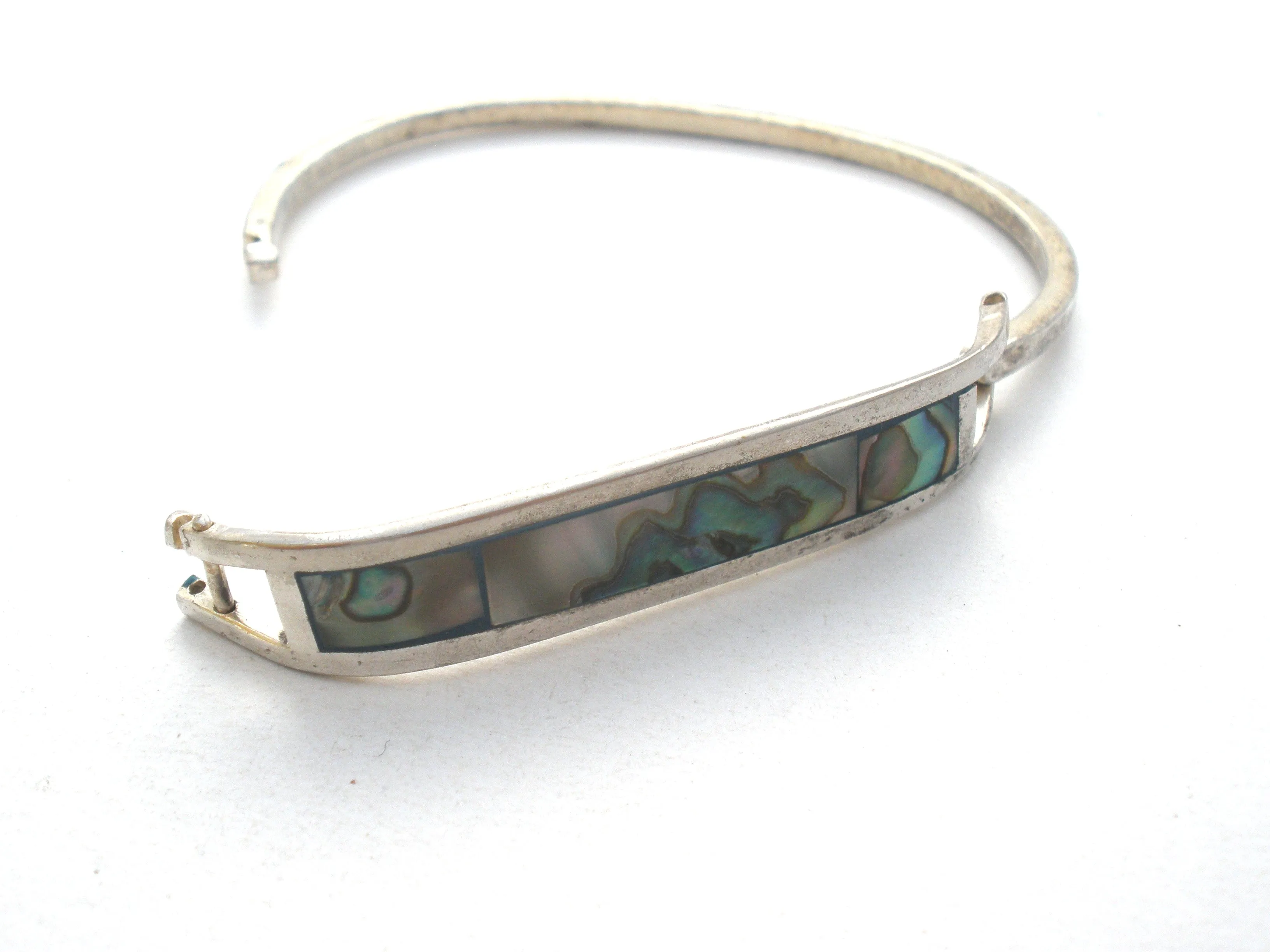 Abalone Shell Bangle Bracelet Vintage