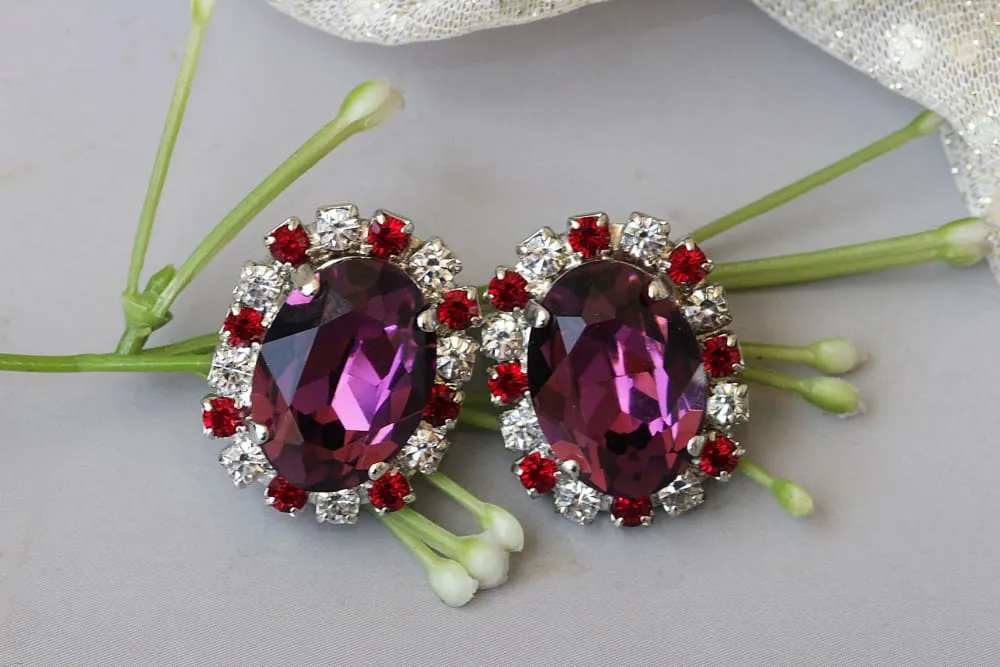 AMETHYST CRYSTAL EARRINGS