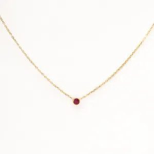 Barely-There Ruby Necklace