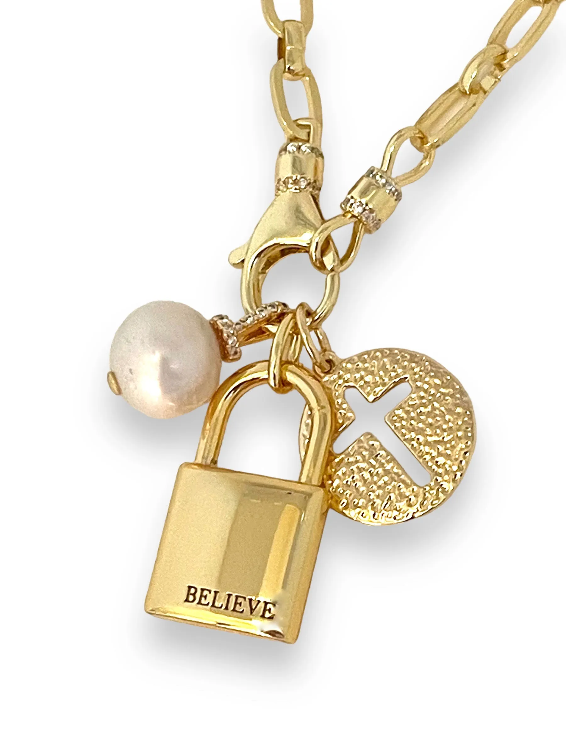 Believe Lock Pendant