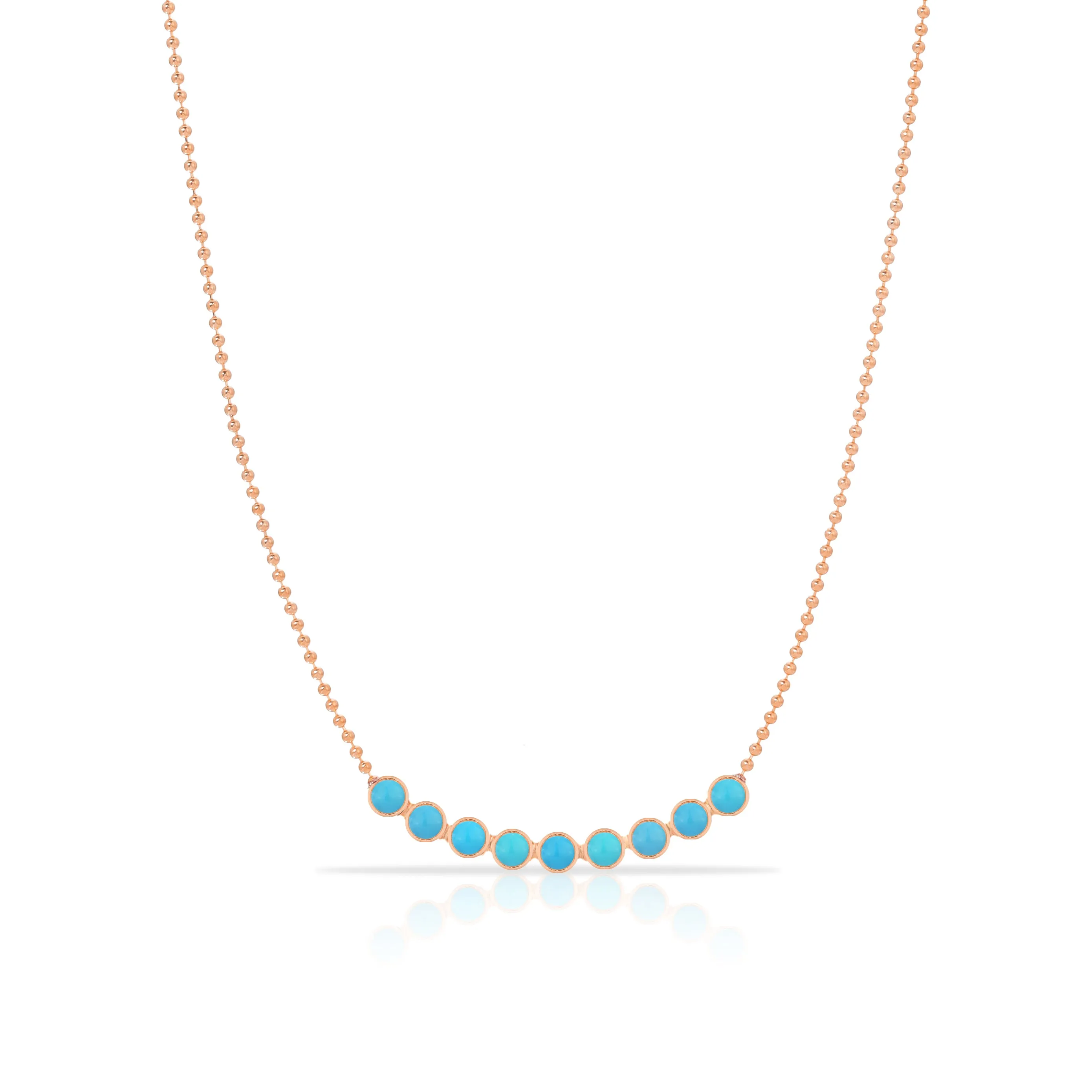 Birthstone Arc Layering Necklace - Rose Gold