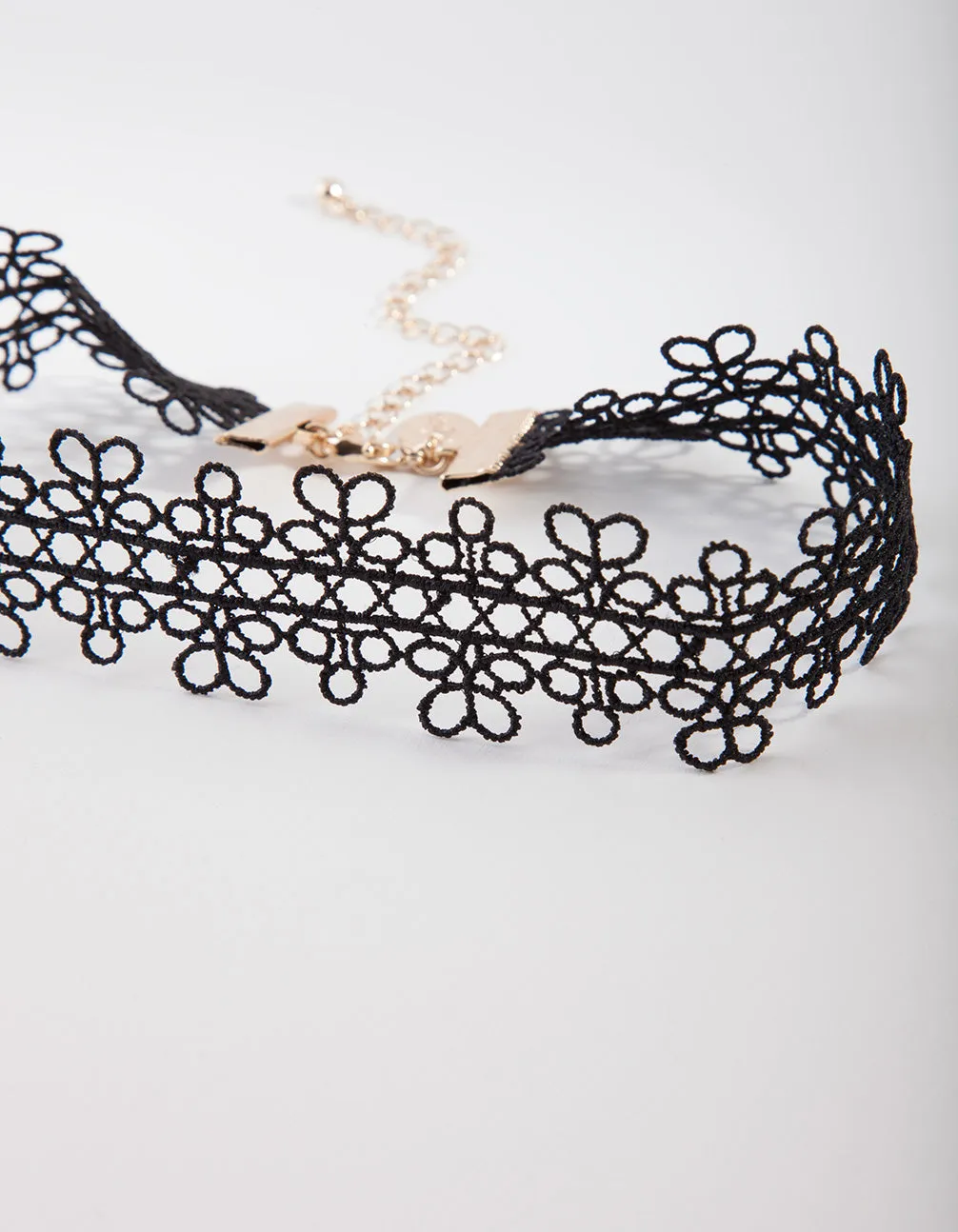 Black Lace Wide Choker