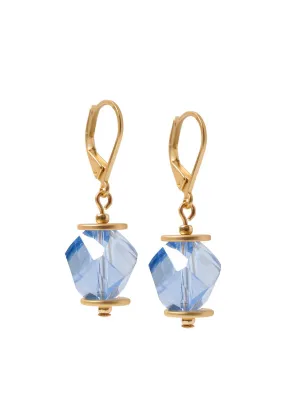 Blue Crystal Dangle Earrings