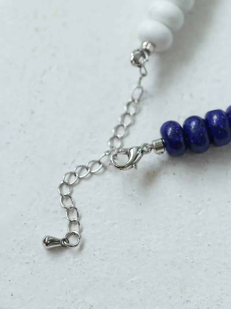 Blue Ocean Natural Stone Beaded Necklace