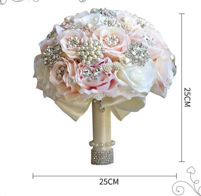 BROOCH BOUQUET Blush & Pearl wedding bouquet by Crystal wedding uk