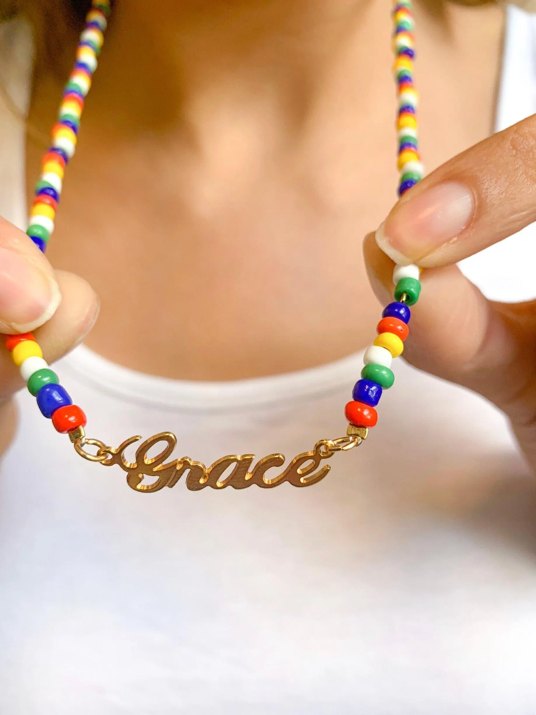 Calypso Beaded Name Necklace