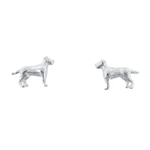 Classic Labrador Silver Stud Earrings