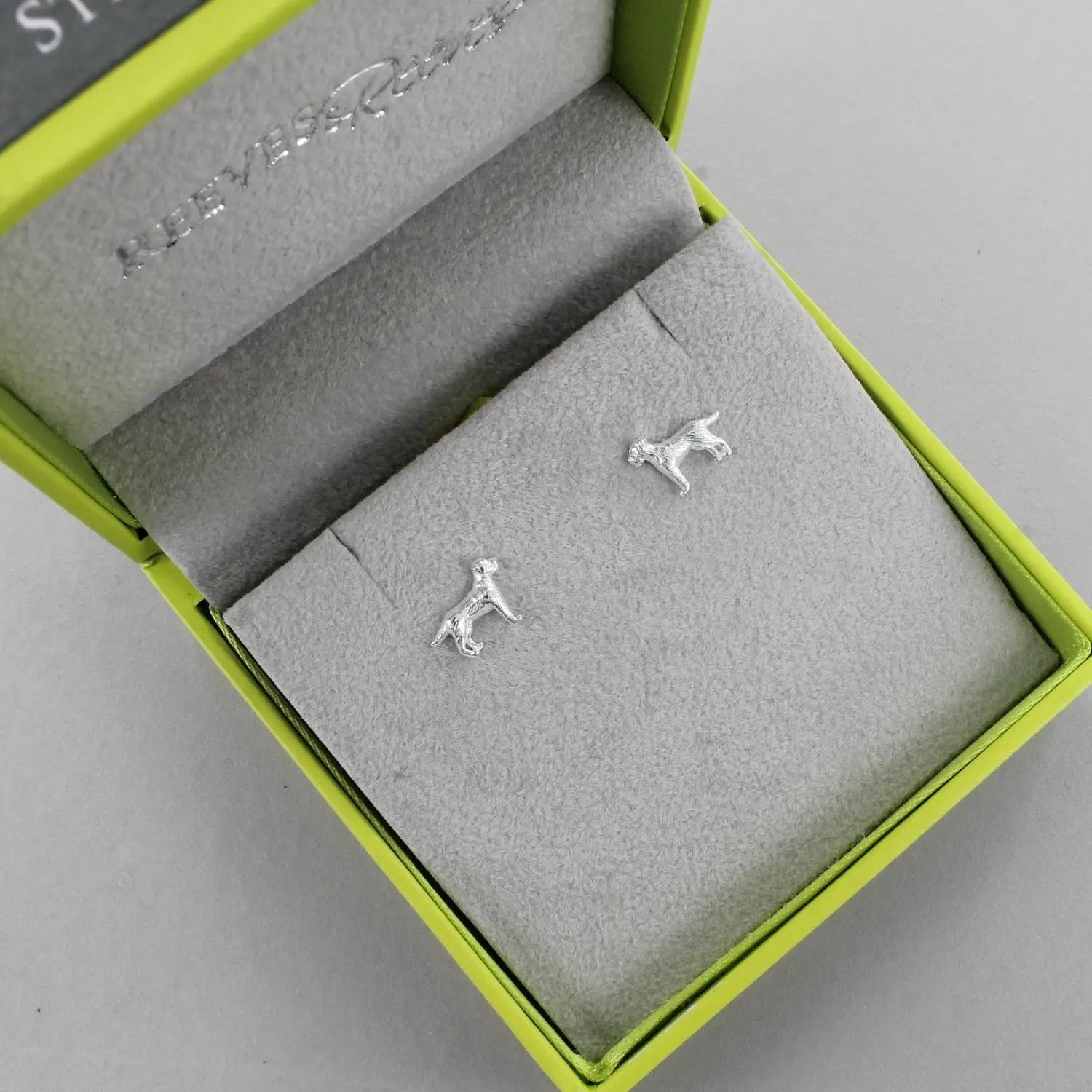 Classic Labrador Silver Stud Earrings