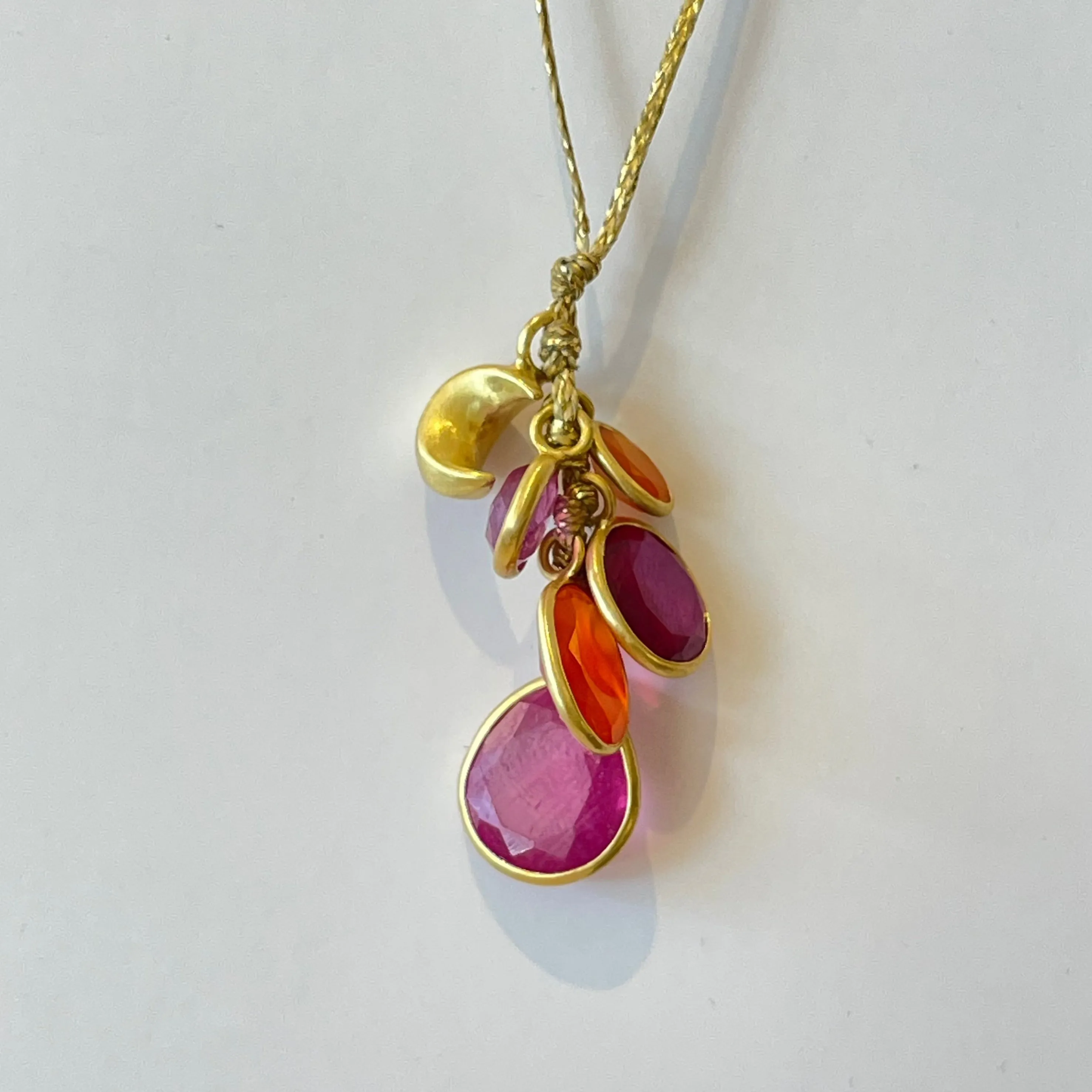 Colette Set Ruby and Carnelian Necklace