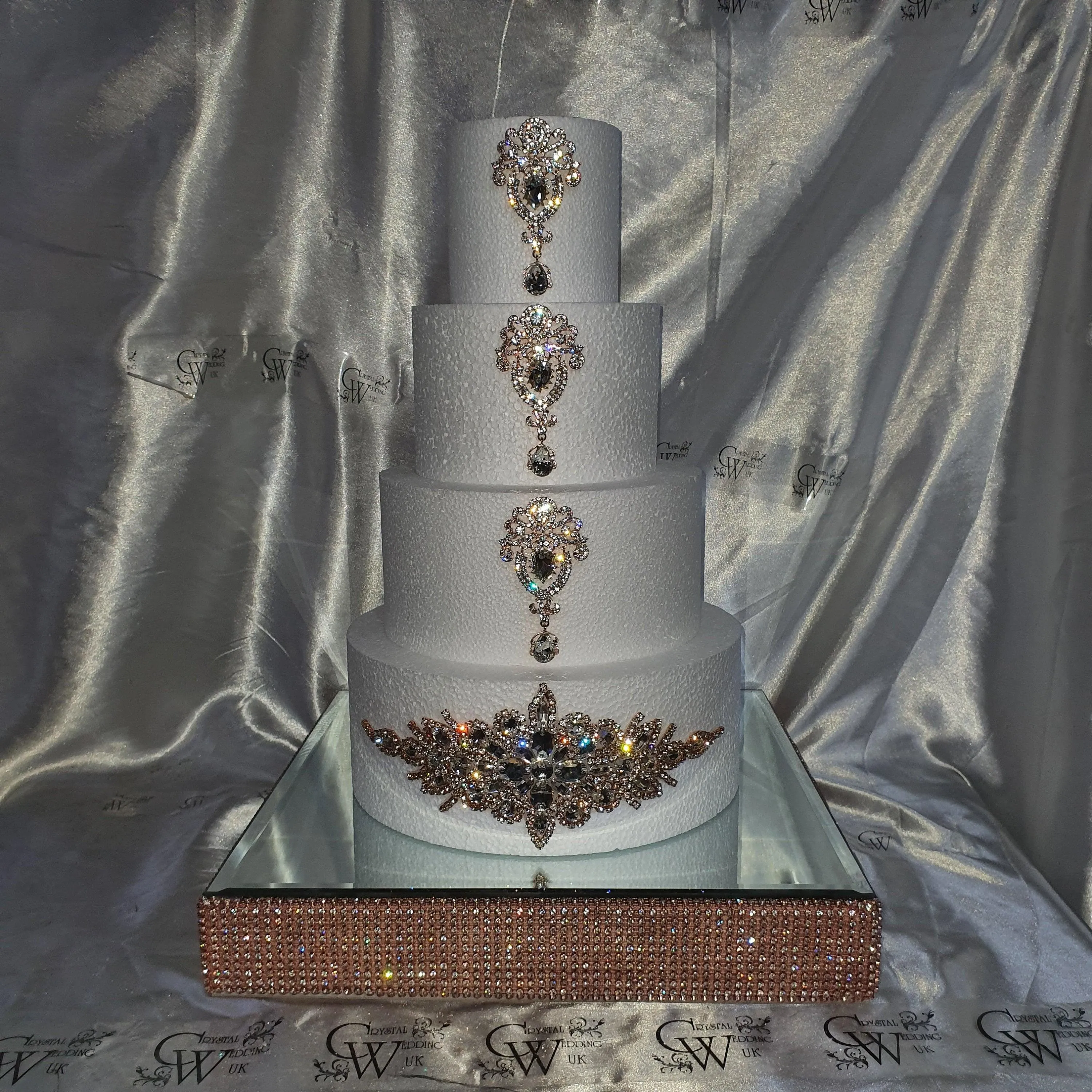 Crystal cake brooch, cake decoration, rhinestone cake jewellery, many designs to choose- by Crystal wedding uk