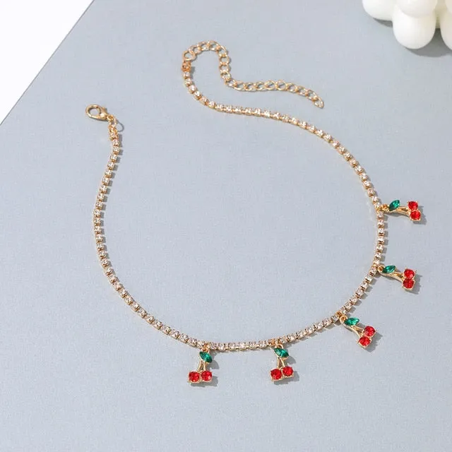 Crystal Cherry Necklace