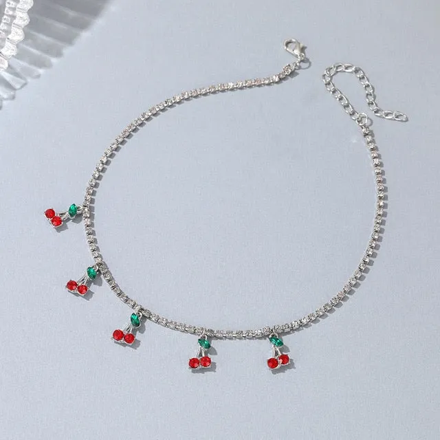 Crystal Cherry Necklace