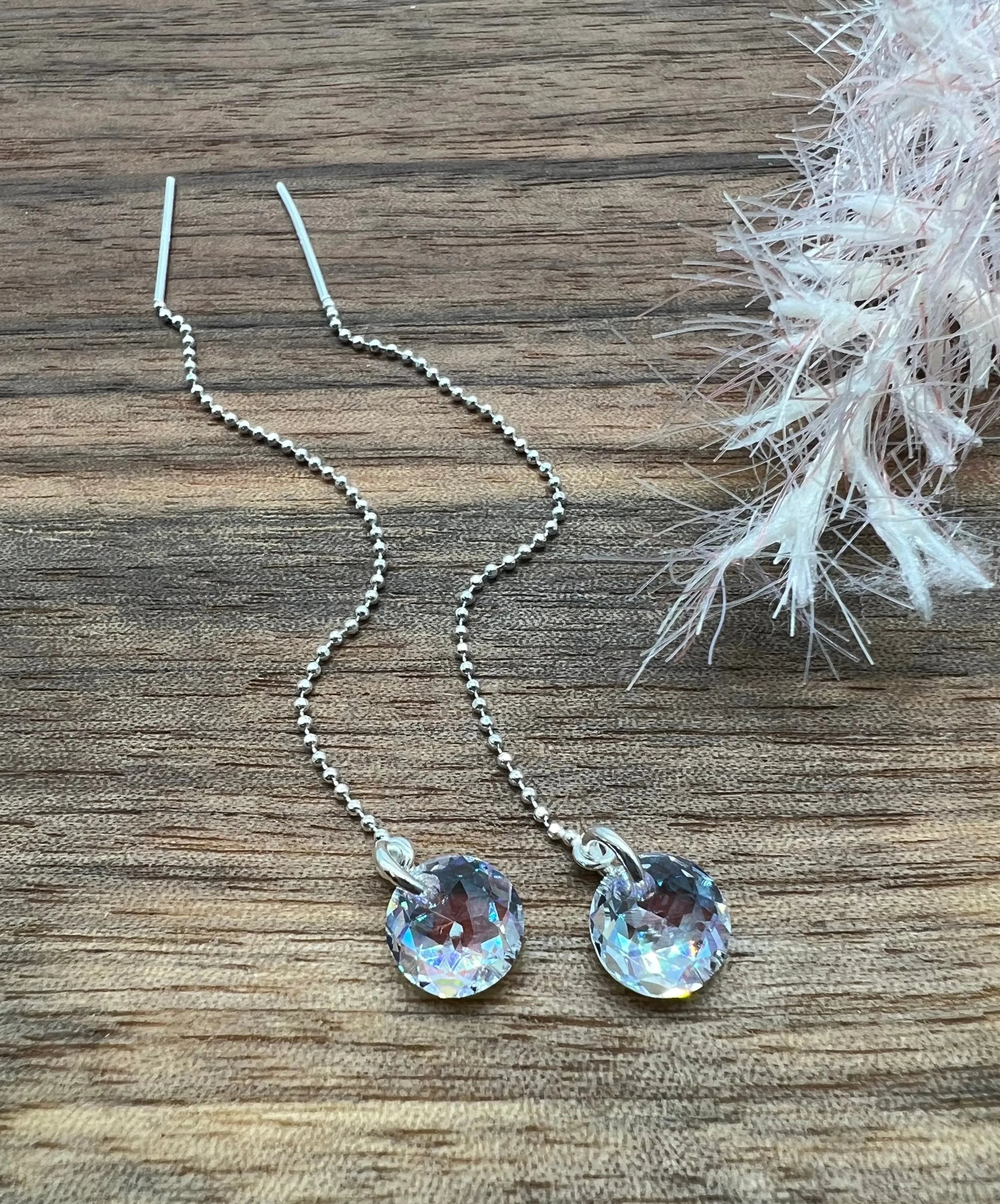 Crystal Shimmer Threader Earrings