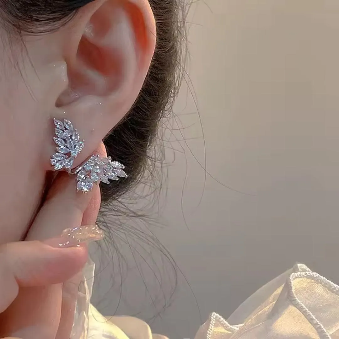 Crystal Wing Earrings