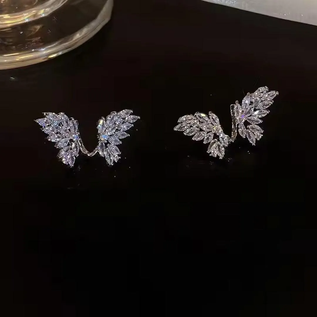 Crystal Wing Earrings