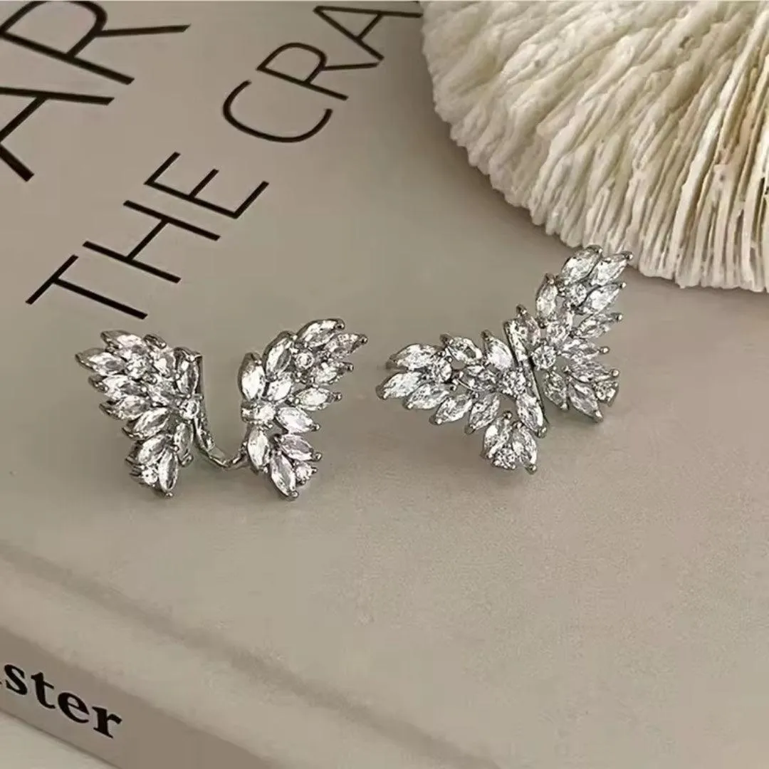 Crystal Wing Earrings