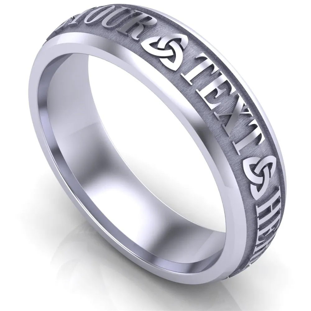 Custom Celtic Wedding Ring CUCEL1-14W6M