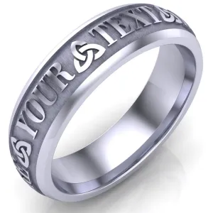 Custom Celtic Wedding Ring CUCEL1-14W6M