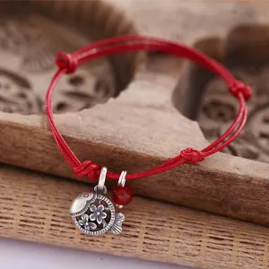 Cute Fish Shaped Sterling Silver Bracelets Handmade Jewelry Gifts Accessories For Women