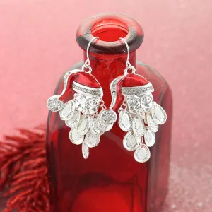 Dangle Beard Santa Christmas Earrings