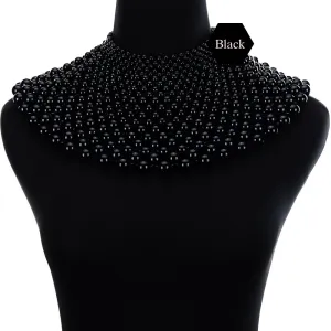 Egyptian Inspired Maxi Choker Necklace (Black)