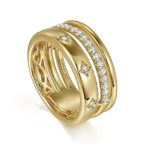 Gabriel & Co. Diamond-Accented Stacked Band Set