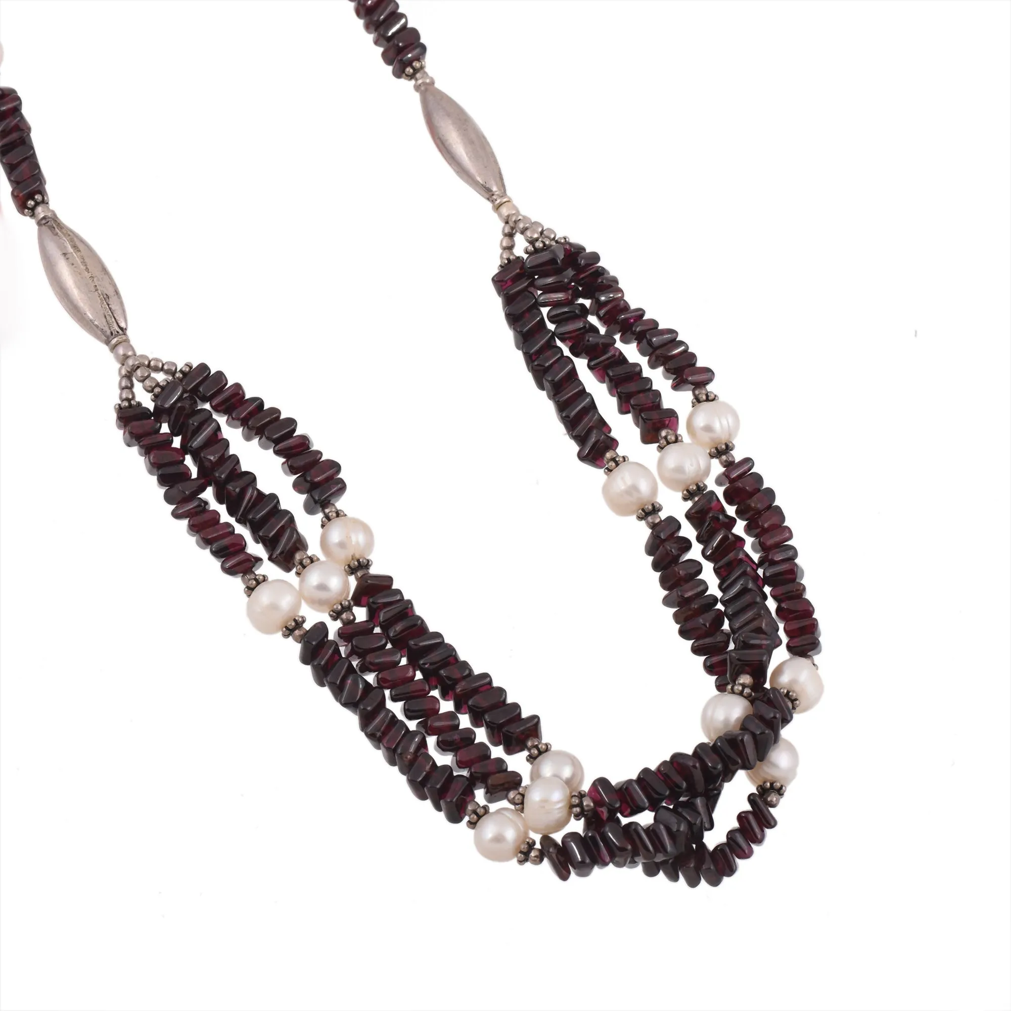 Garnet Pearl Necklace