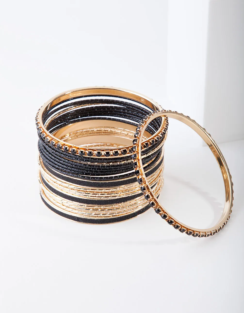 Gold & Black Bangle 20-Pack