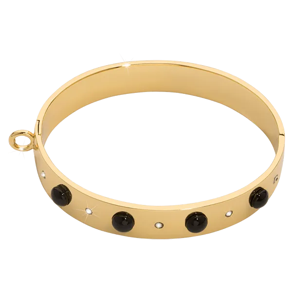 Gold Plate Charm Bangle -B1144G