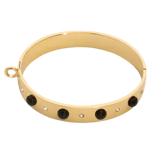 Gold Plate Charm Bangle -B1144G