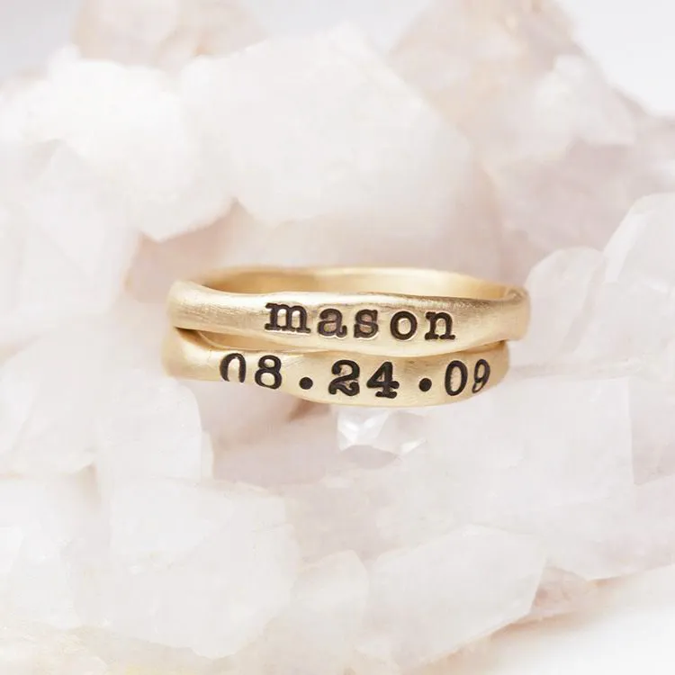 Gold Stacking Rings {14k Gold}