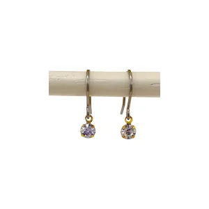 Hanging diamond gem earrings