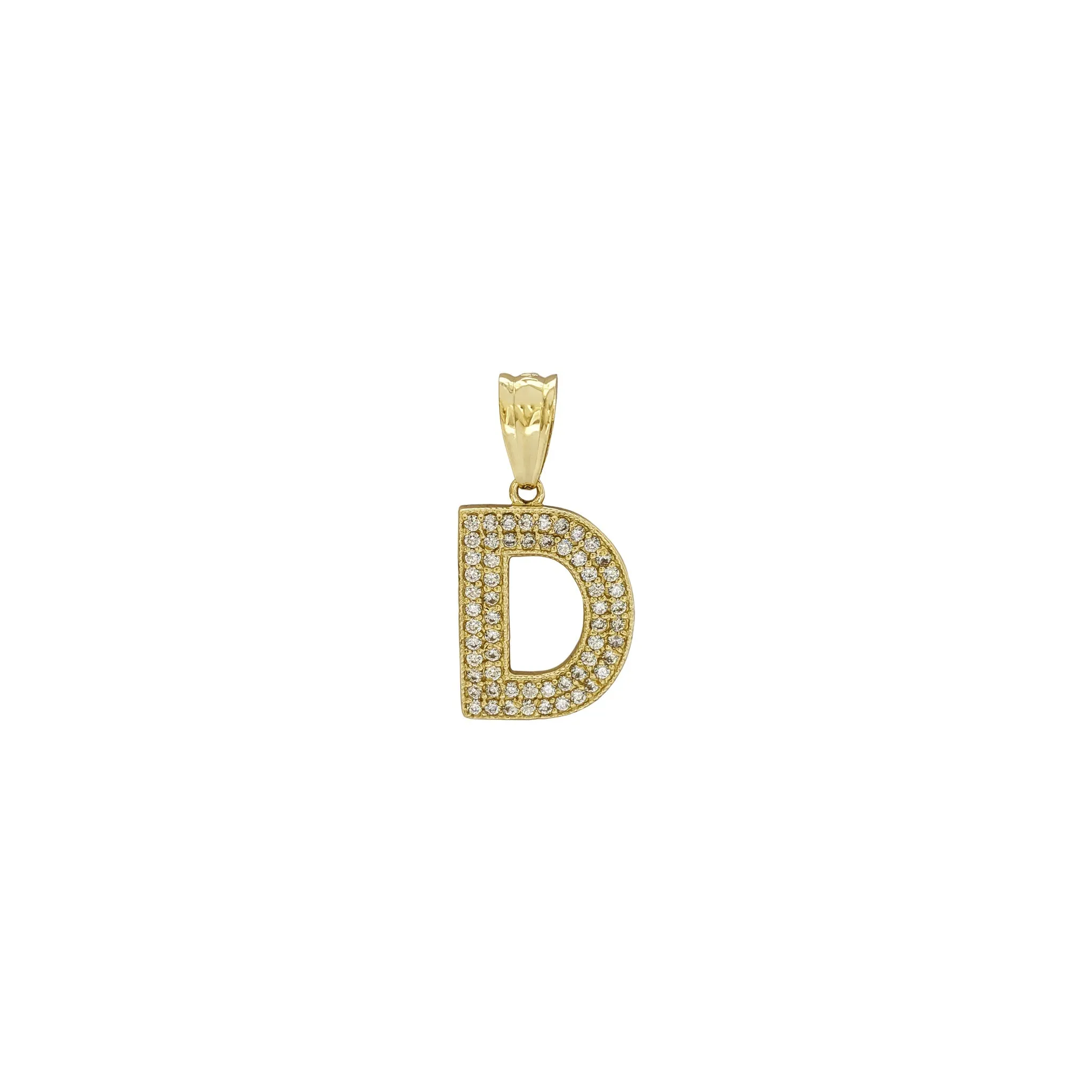 Iced-Out Initial Letters Pendants (14K)