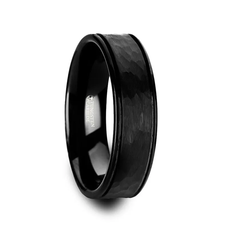 JOINER | Black Tungsten Ring Dual Offset Grooves