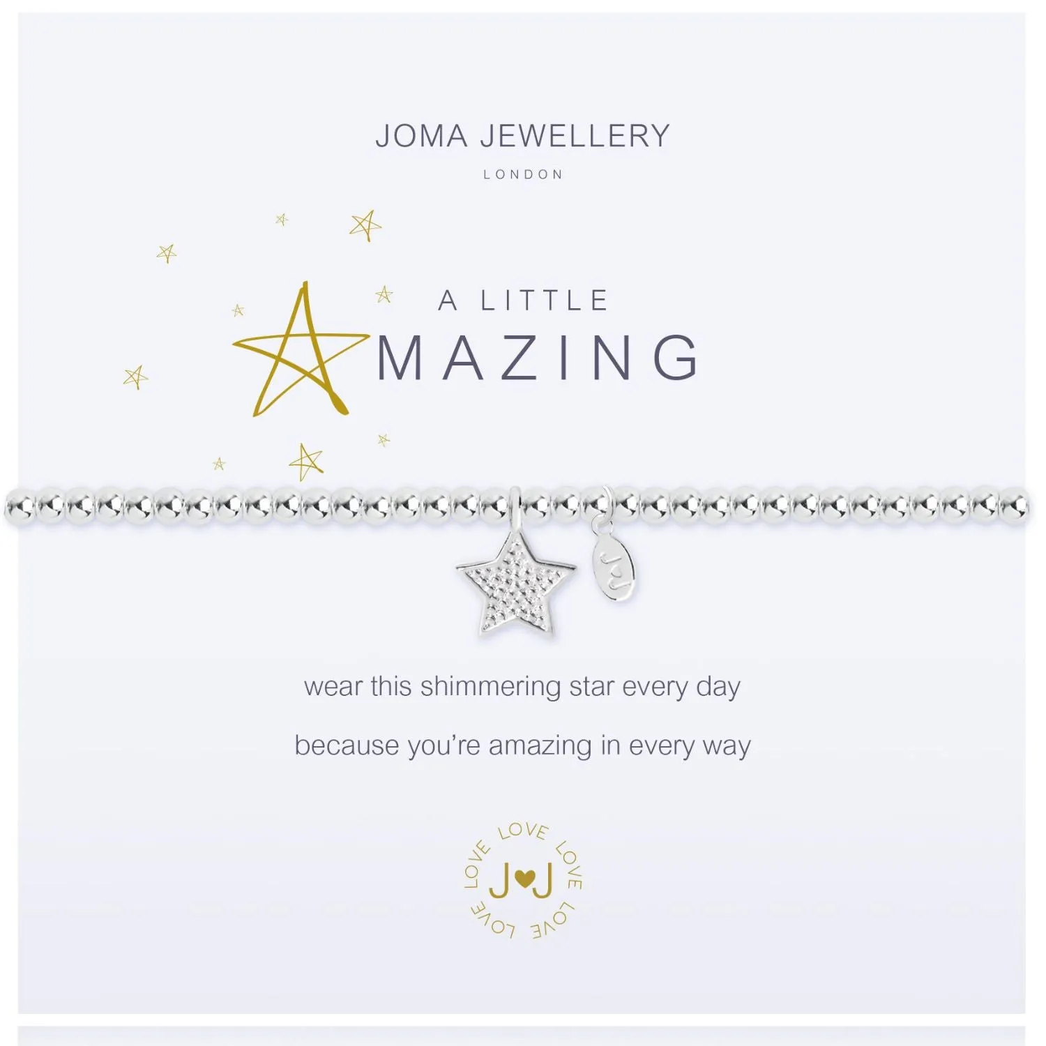 Joma Jewellery Silver A Little 'Amazing' Bracelet