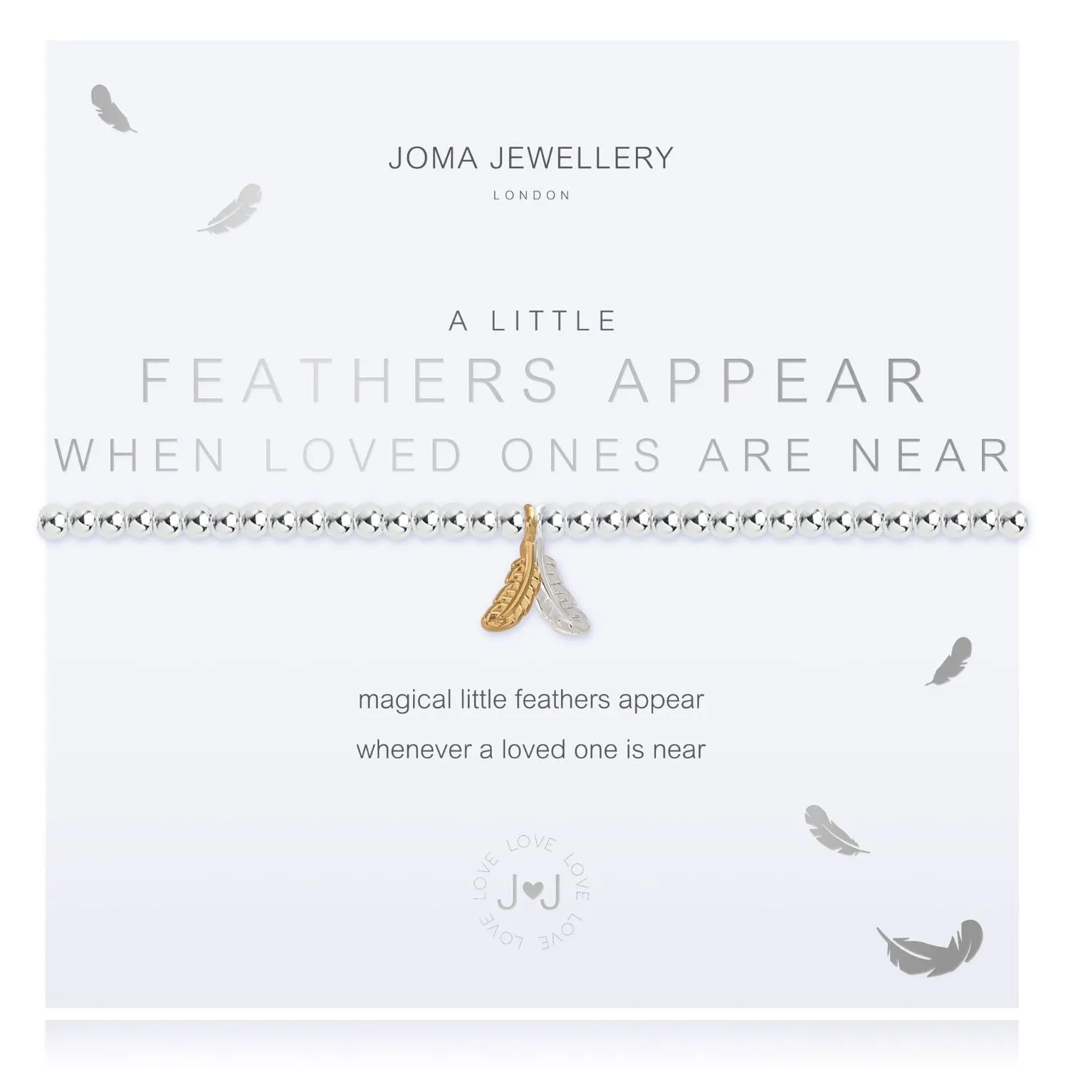 Joma Jewellery Silver A Little 'Feathers Appear When Loved Ones Are Near' Bracelet