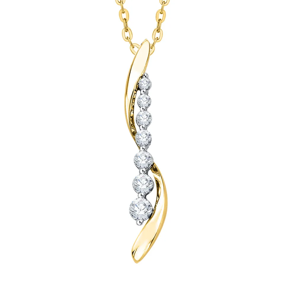 KATARINA 1/2 cttw Diamond "Journey of Love" Pendant Necklace