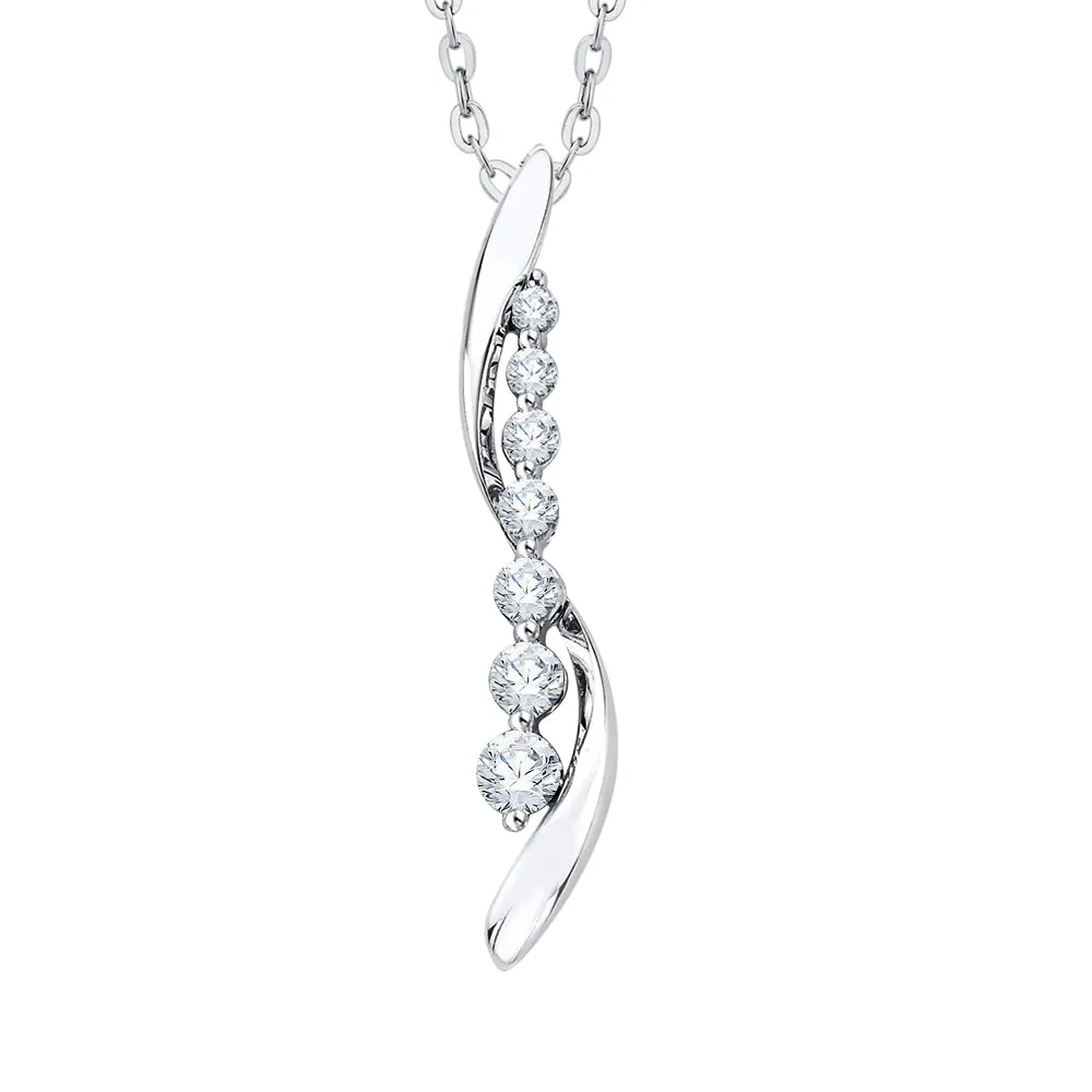 KATARINA 1/2 cttw Diamond "Journey of Love" Pendant Necklace