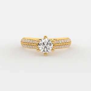 Klora Silver Solitaire Ring | 22KT Gold Vermeil