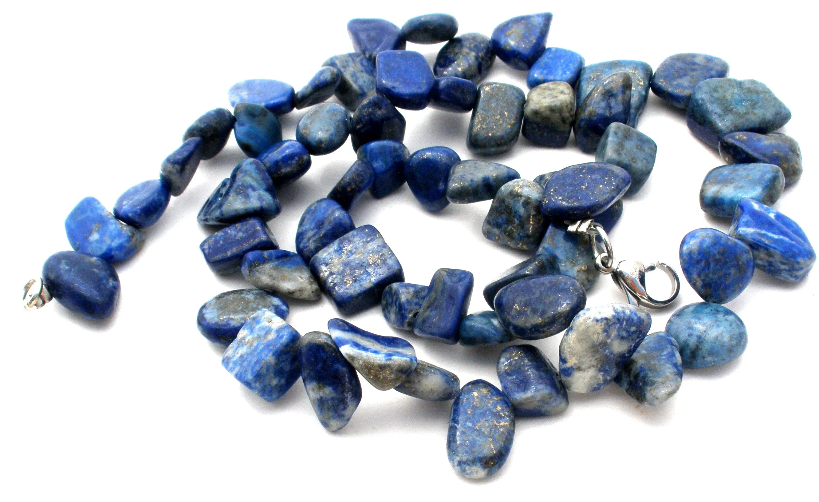 Lapis Lazuli Nugget Bead Necklace 18"